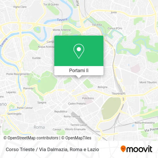 Mappa Corso Trieste / Via Dalmazia