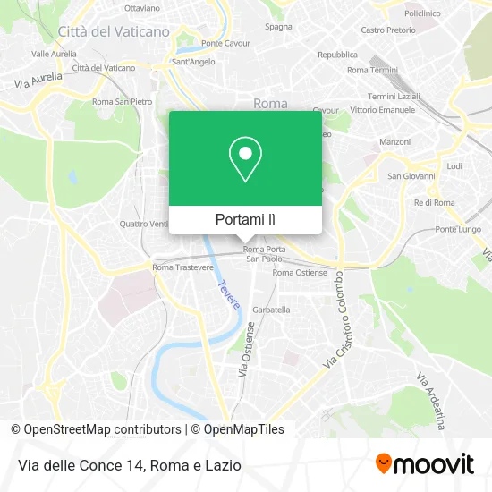 Mappa Via delle Conce  14