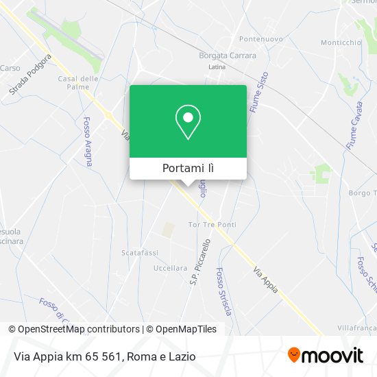 Mappa Via Appia  km  65 561