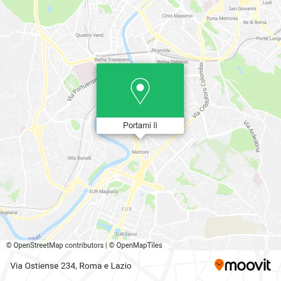 Mappa Via Ostiense  234