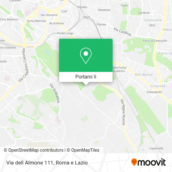 Mappa Via dell Almone  111
