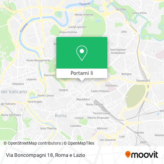 Mappa Via Boncompagni  18