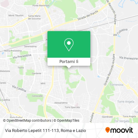 Mappa Via Roberto Lepetit 111-113