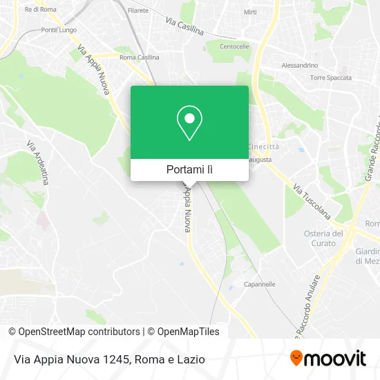 Mappa Via Appia Nuova 1245