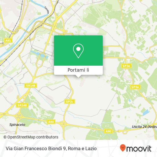 Mappa Via Gian Francesco Biondi  9