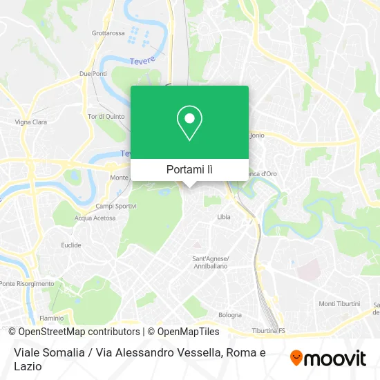 Mappa Viale Somalia / Via Alessandro Vessella