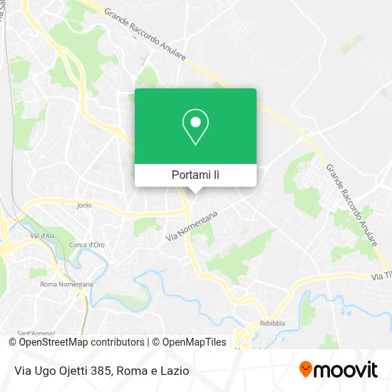 Mappa Via Ugo Ojetti  385