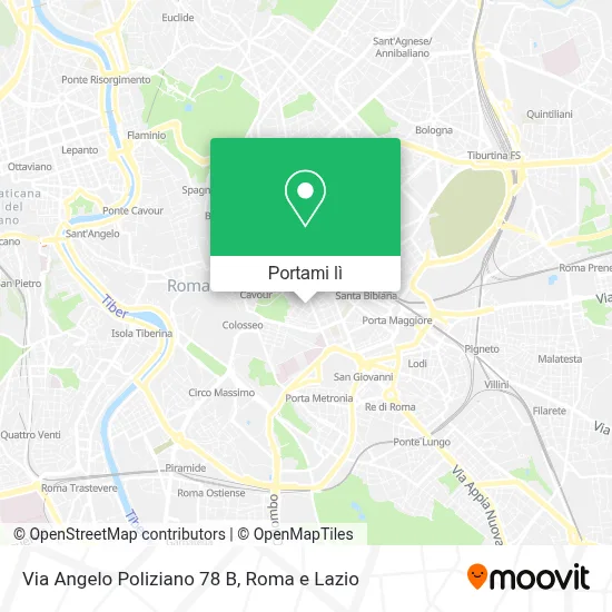 Mappa Via Angelo Poliziano 78 B