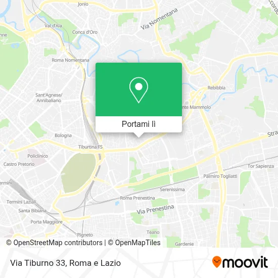 Mappa Via Tiburno  33