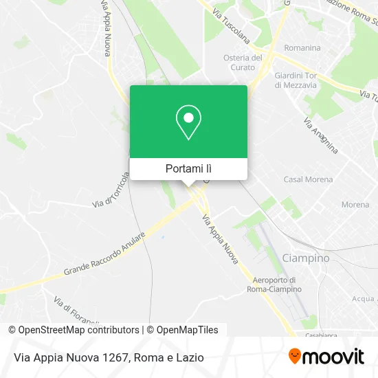 Mappa Via Appia Nuova  1267