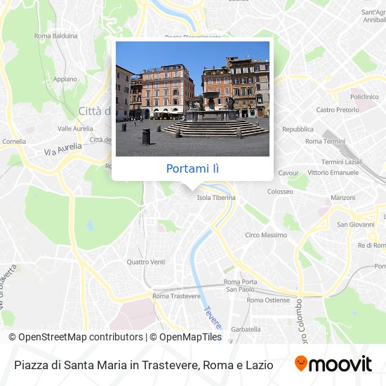Mappa Piazza di Santa Maria in Trastevere