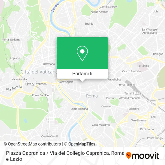 Mappa Piazza Capranica / Via del Collegio Capranica