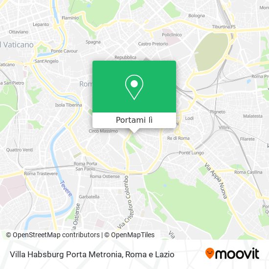 Mappa Villa Habsburg Porta Metronia