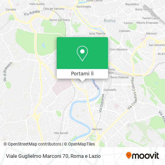 Mappa Viale Guglielmo Marconi  70