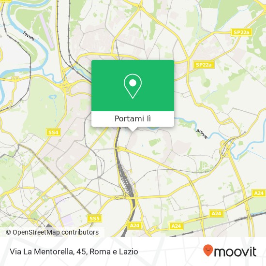 Mappa Via La Mentorella, 45