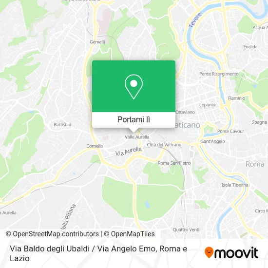 Mappa Via Baldo degli Ubaldi / Via Angelo Emo