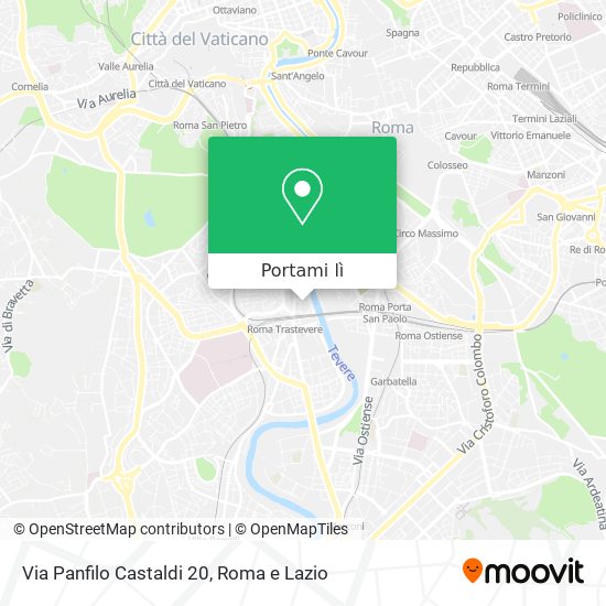 Mappa Via Panfilo Castaldi  20