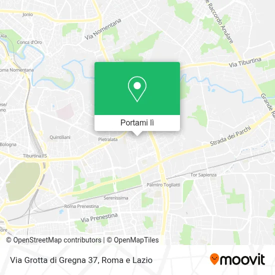Mappa Via Grotta di Gregna  37