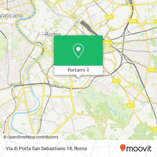 Mappa Via di Porta San Sebastiano  18