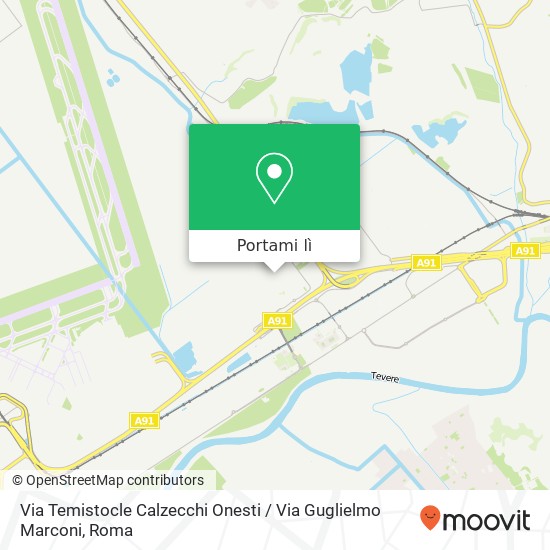 Mappa Via Temistocle Calzecchi Onesti / Via Guglielmo Marconi