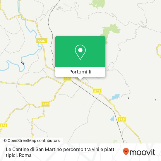 Mappa Le Cantine di San Martino  percorso tra vini e piatti tipici