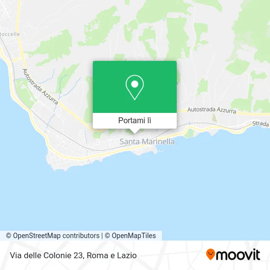 Mappa Via delle Colonie 23