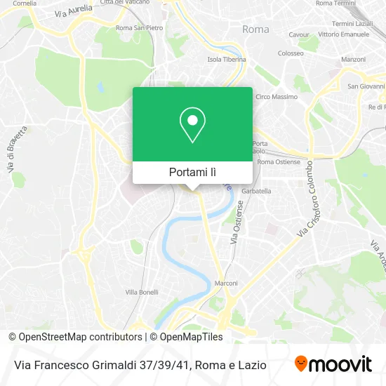 Mappa Via Francesco Grimaldi 37 / 39 / 41