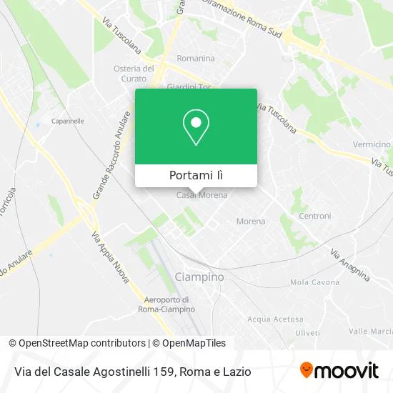 Mappa Via del Casale Agostinelli  159