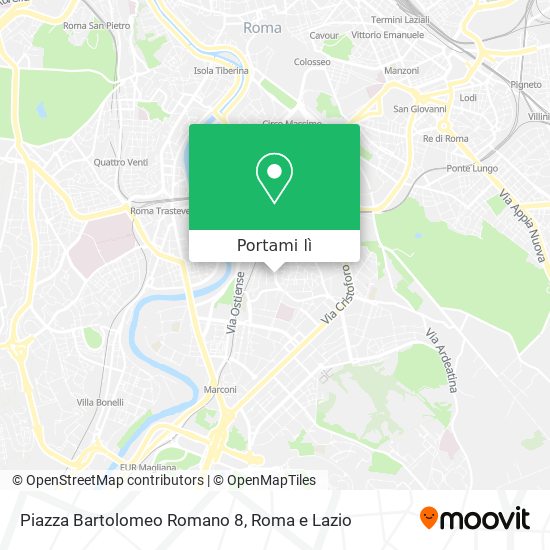 Mappa Piazza Bartolomeo Romano 8