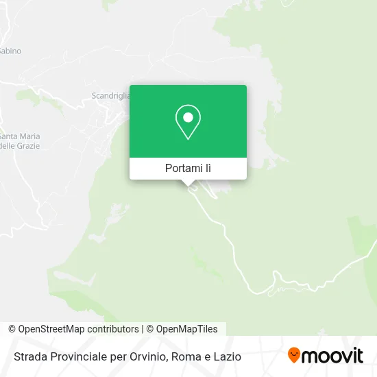 Mappa Strada Provinciale per Orvinio