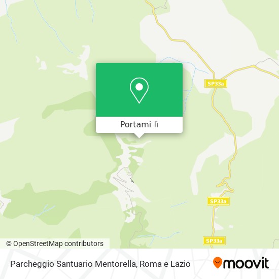 Mappa Parcheggio Santuario Mentorella