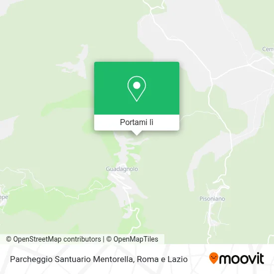 Mappa Parcheggio Santuario Mentorella