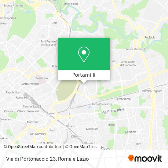 Mappa Via di Portonaccio  23