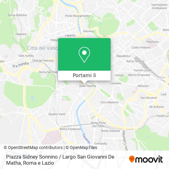 Mappa Piazza Sidney Sonnino / Largo San Giovanni De Matha