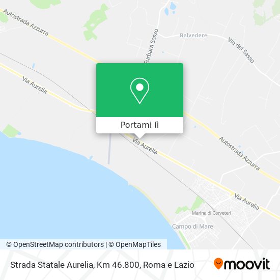 Mappa Strada Statale Aurelia, Km 46.800