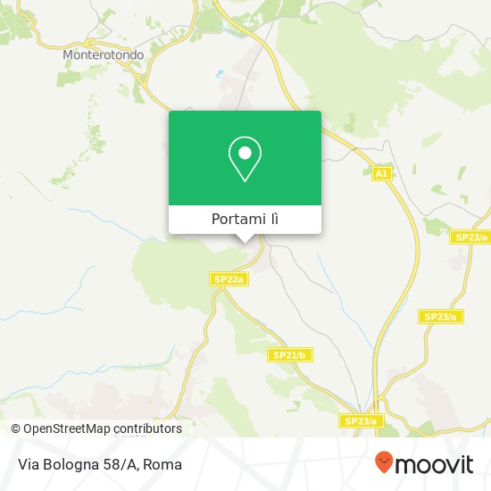 Mappa Via Bologna 58/A