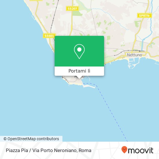 Mappa Piazza Pia / Via Porto Neroniano