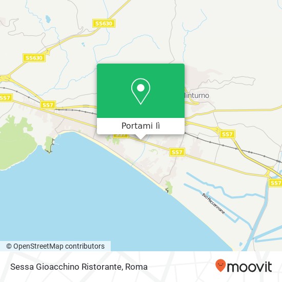 Mappa Sessa Gioacchino Ristorante, Strada Provinciale Ex S.S. 7 Appia 04026 Minturno