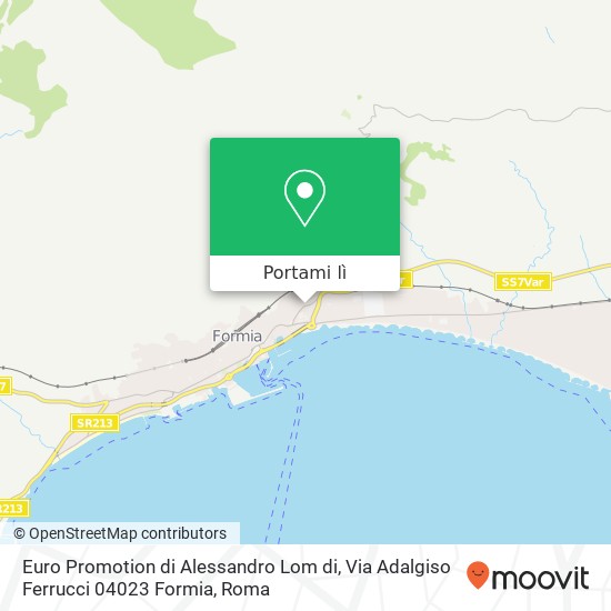 Mappa Euro Promotion di Alessandro Lom di, Via Adalgiso Ferrucci 04023 Formia