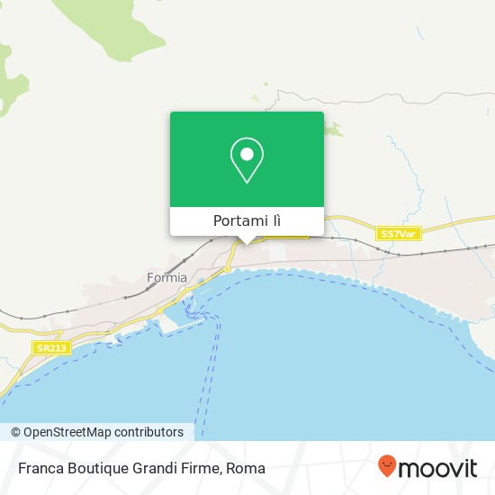 Mappa Franca Boutique Grandi Firme, Via Palazzo 04023 Formia