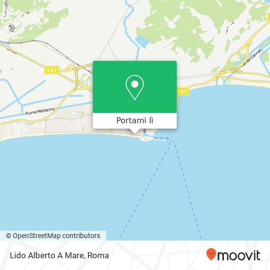 Mappa Lido Alberto A Mare, Viale Circe 04019 Terracina