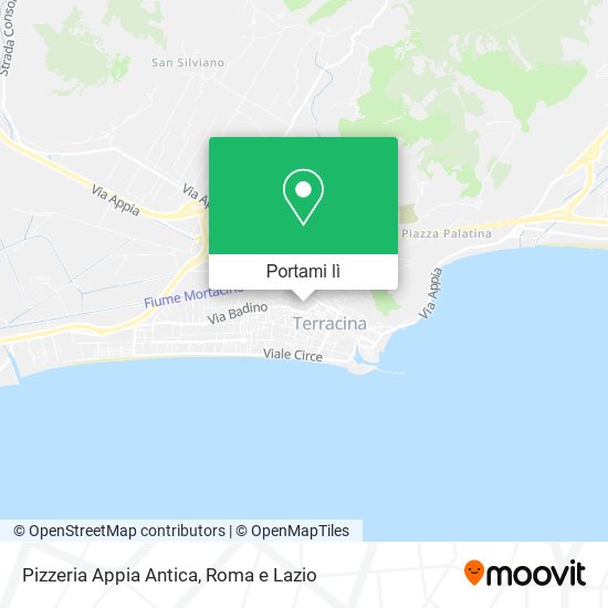 Mappa Pizzeria Appia Antica