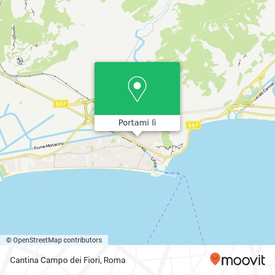 Mappa Cantina Campo dei Fiori, Via Campo dei Fiori, 36 04019 Terracina