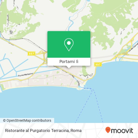 Mappa Ristorante al Purgatorio Terracina, Corso Anita Garibaldi 04019 Terracina