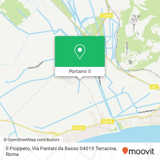 Mappa Il Pioppeto, Via Pantani da Basso 04019 Terracina