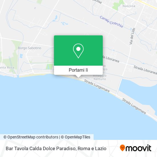 Mappa Bar Tavola Calda Dolce Paradiso