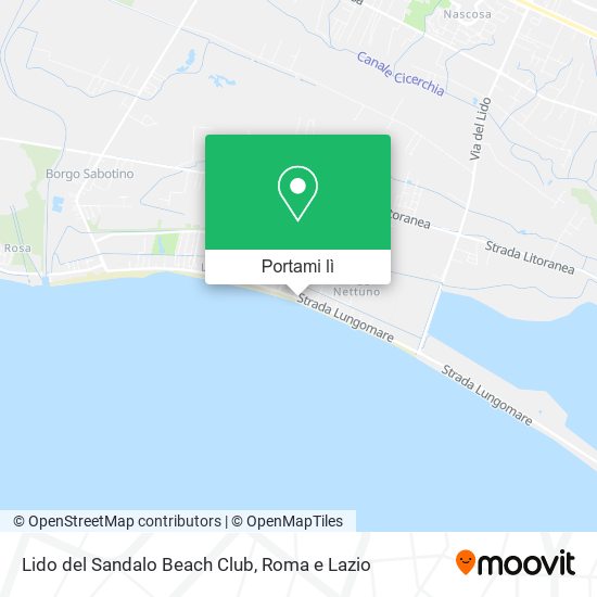 Mappa Lido del Sandalo Beach Club