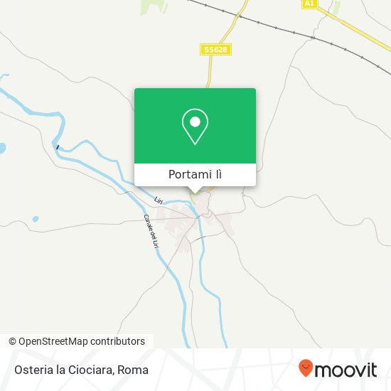 Mappa Osteria la Ciociara, Via Santa Maria di Porta 03037 Pontecorvo