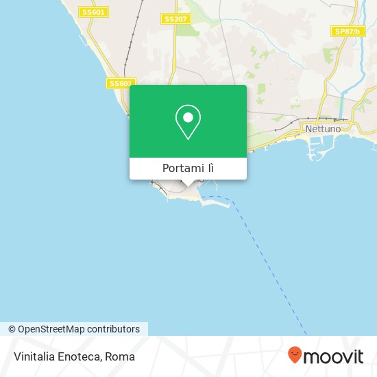 Mappa Vinitalia Enoteca, Via Baccarini 00042 Anzio