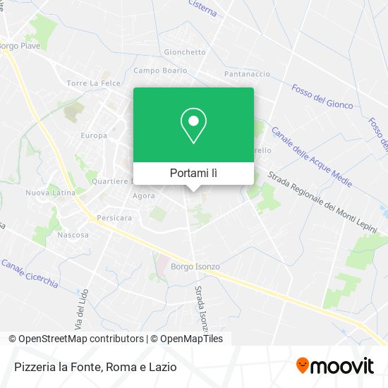 Mappa Pizzeria la Fonte